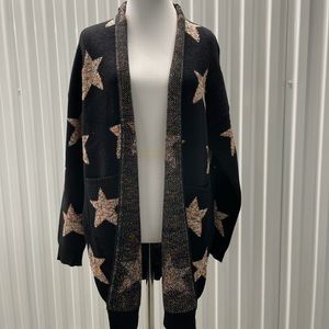 NEW WITH TAGS: Black star cardigan by entro